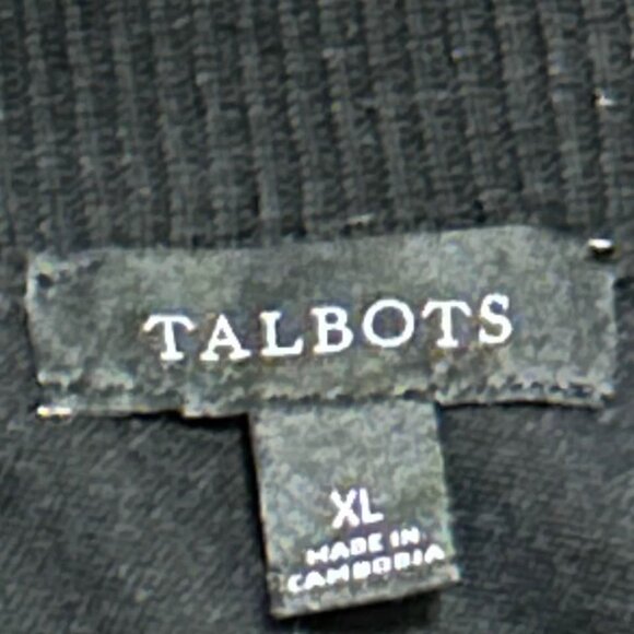 Talbots black short raglan sleeve sweater top woman's size XL - Picture 7 of 8